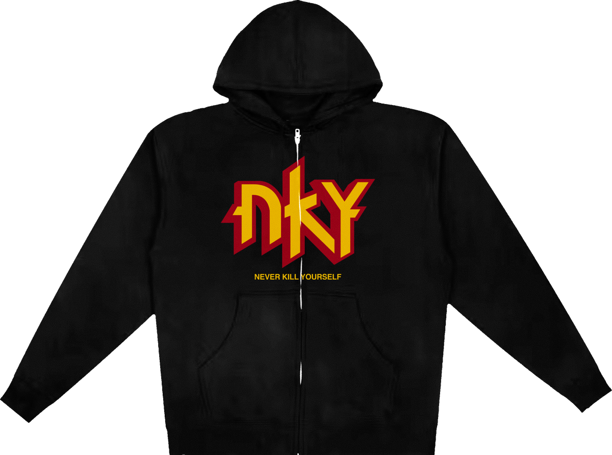 【KIXI】★(UNISEX) Lettering Hooded Zip-up Knit KIXI】☆(UNISEX) Lettering Hooded Zip-up Knit