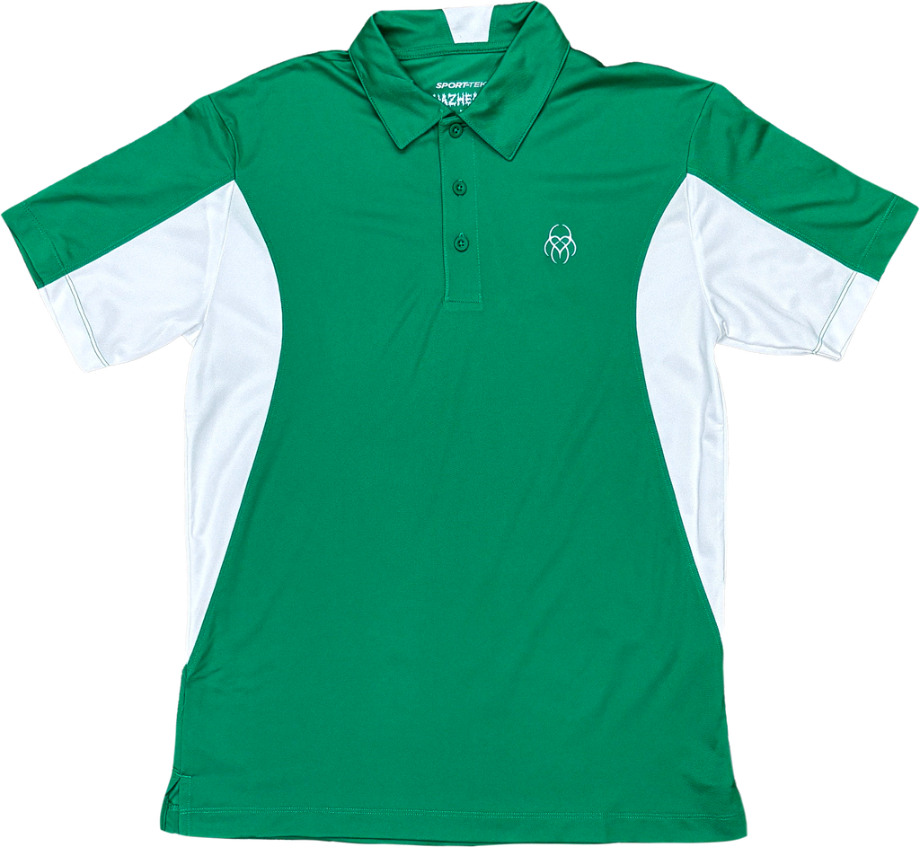 HazTek Polo - Green/White