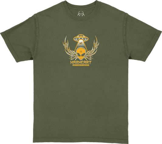 Alien Abduction Tee - Olive